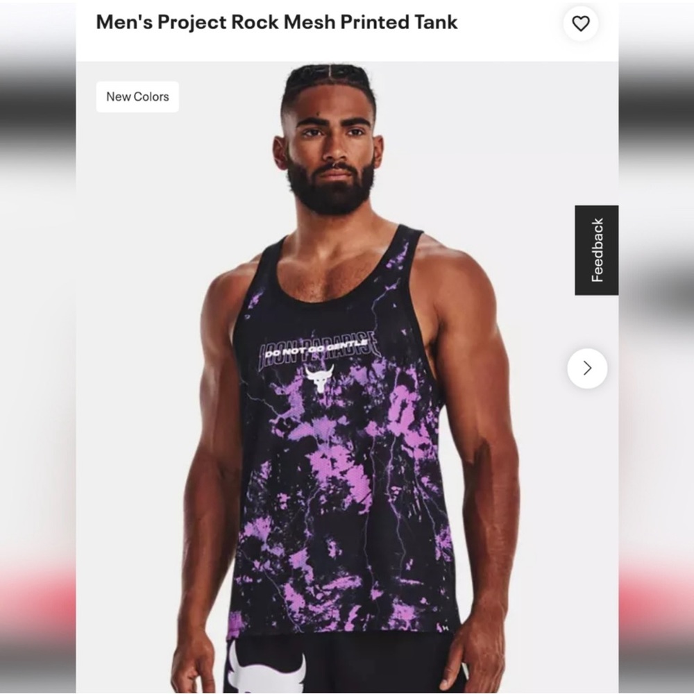 Project rock under armor gym tank original unworn with tags on